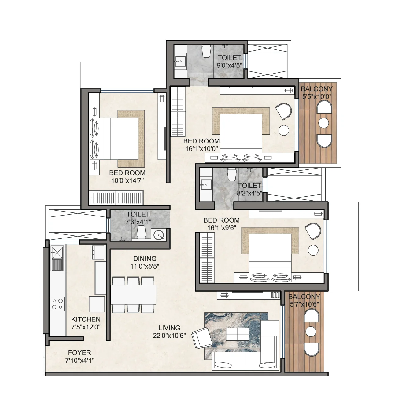 DGS Sheetal Raj Ratan Yogi Nagar Road Eksar Road Borivali West 3BHK